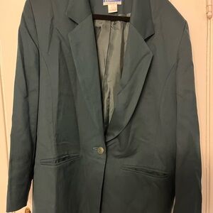 Vintage Pendleton Women's Dark forest  Wool Green Blazer EUC 14
